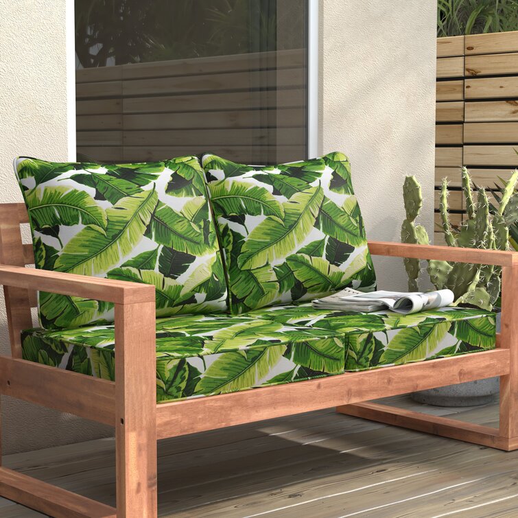 Outdoor loveseat cushion clearance set